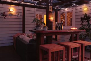 Rural Massage, Ohaupo, Near Hamilton, Accommodation bar at night