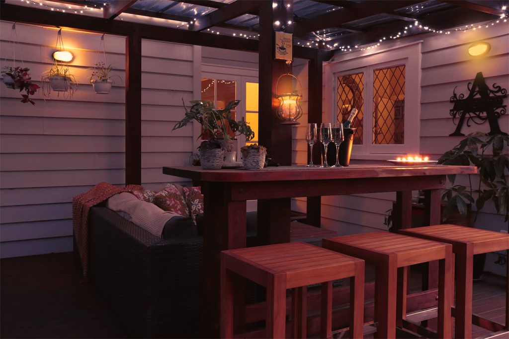 Rural Massage TLC Break - Bar at night