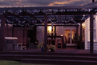 Rural Massage, Ohaupo, Near Hamilton, Accommodation deck at night